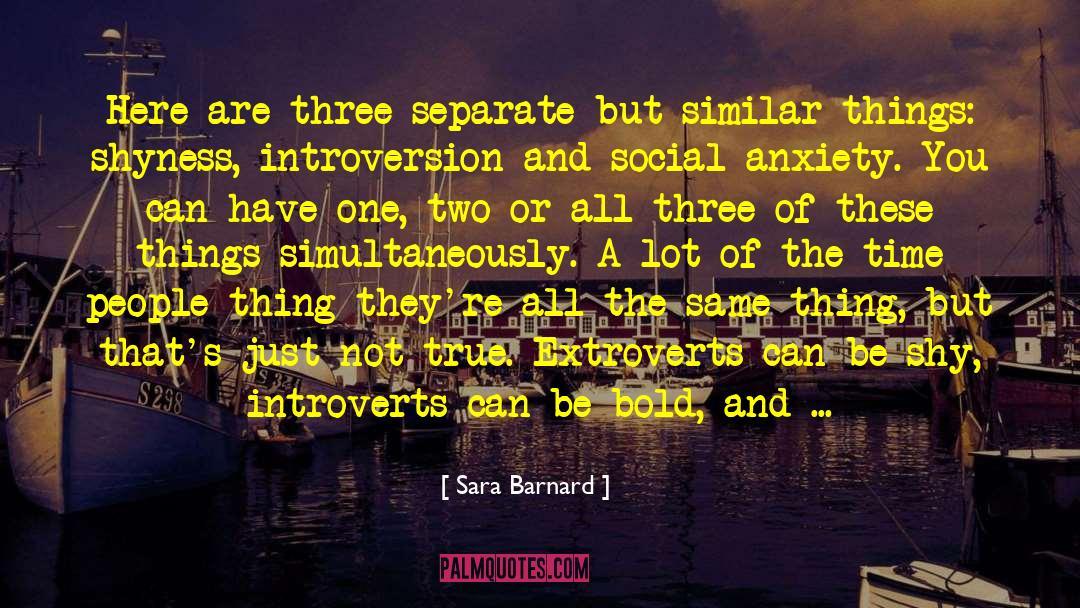 Shyness quotes by Sara Barnard