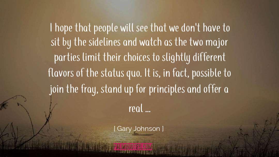 Sidelines quotes by Gary Johnson