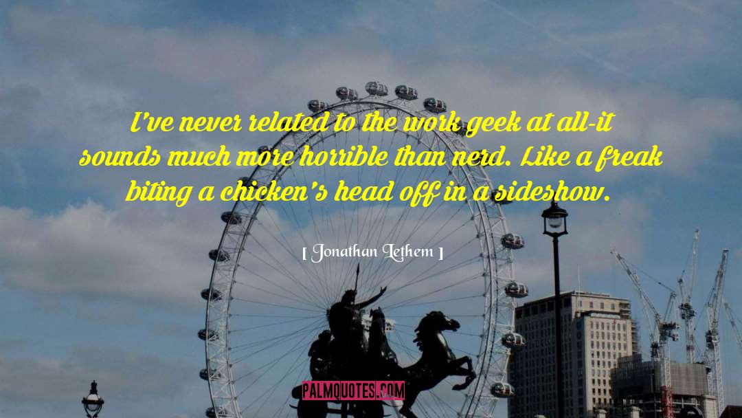 Sideshow quotes by Jonathan Lethem