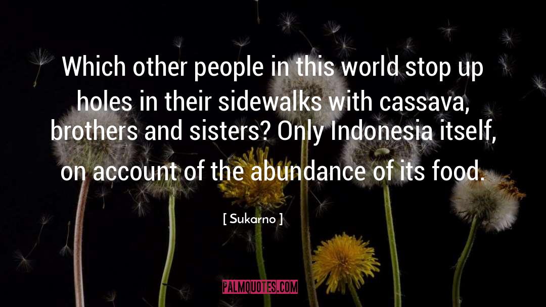 Sidewalks quotes by Sukarno