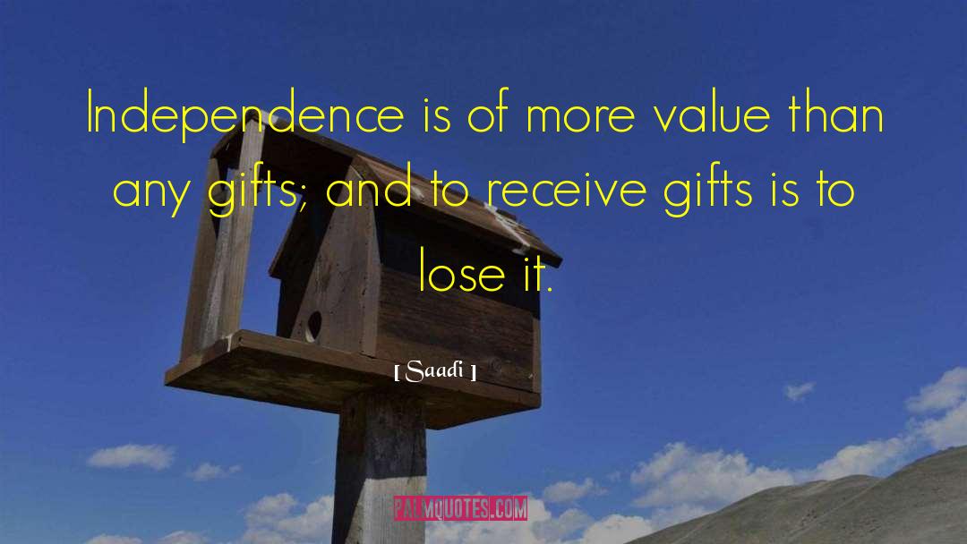 Sign Values quotes by Saadi