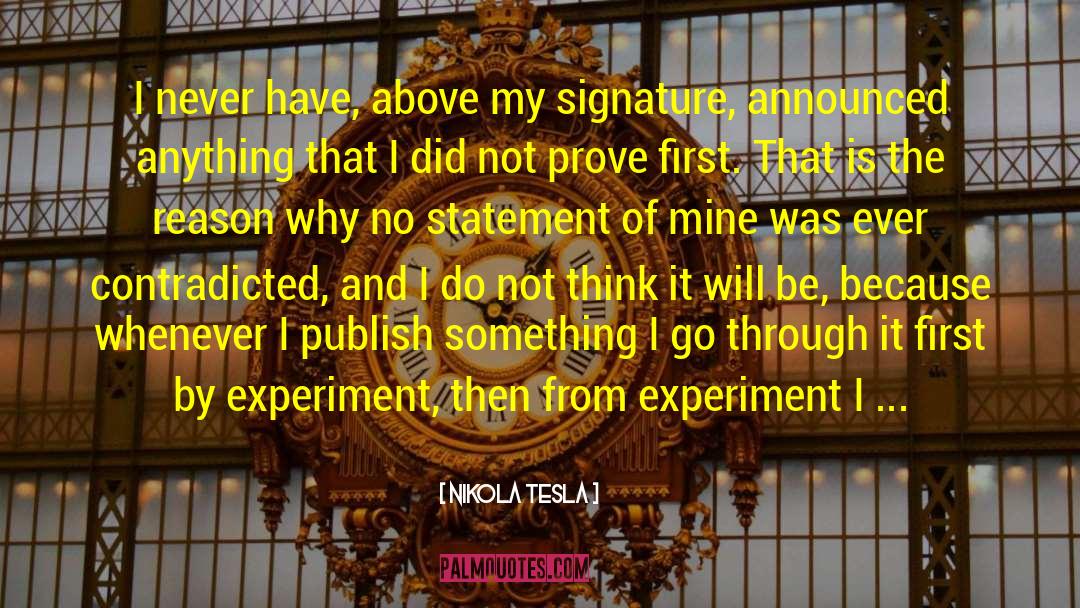 Signature quotes by Nikola Tesla
