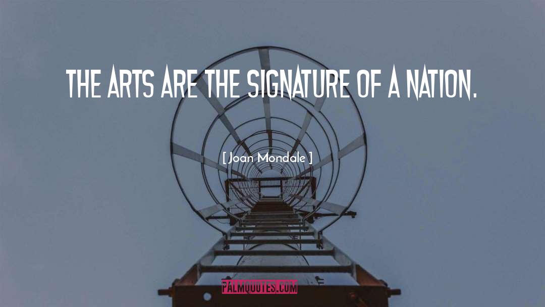 Signatures quotes by Joan Mondale