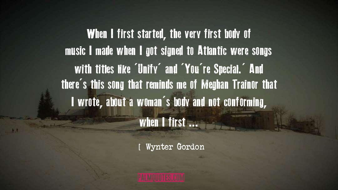 Signed quotes by Wynter Gordon