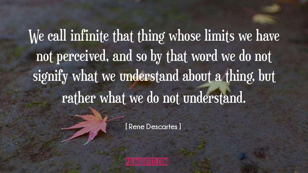 Signify quotes by Rene Descartes