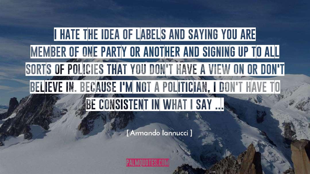 Signing quotes by Armando Iannucci