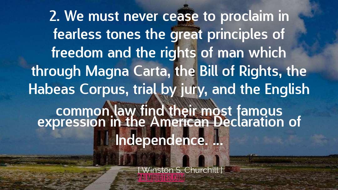 Signing The Declaration Of Independence quotes by Winston S. Churchill