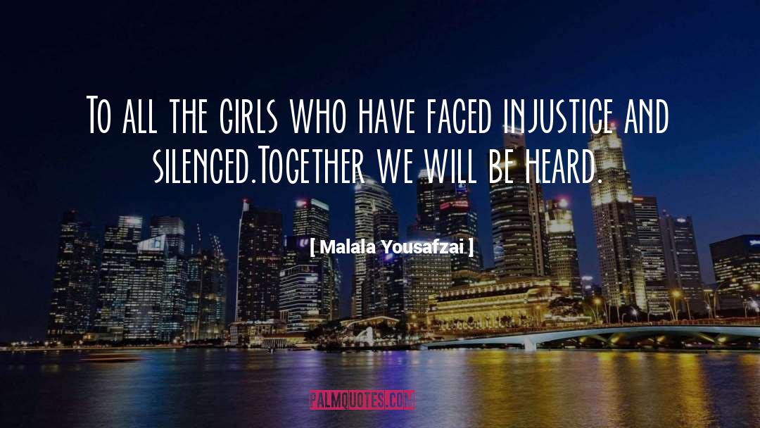 Silenced quotes by Malala Yousafzai