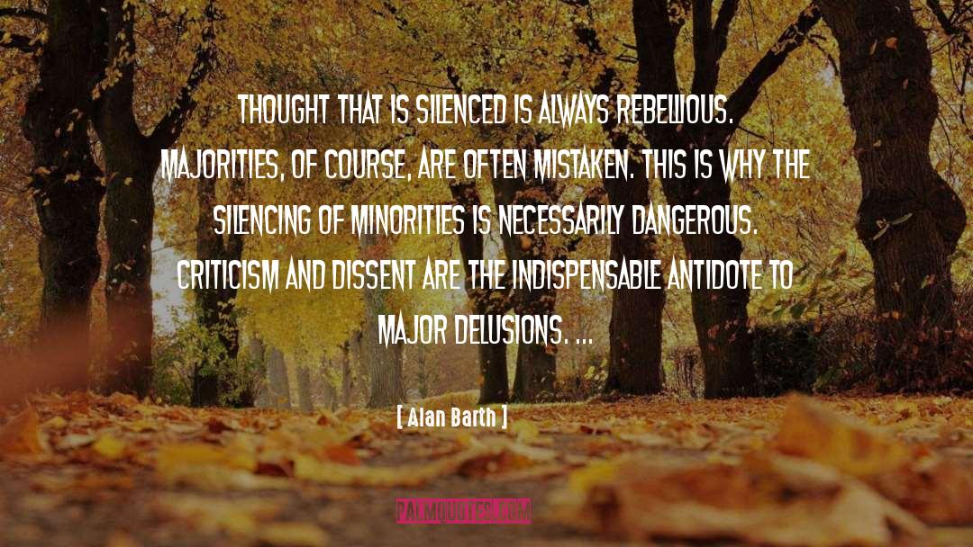 Silencing quotes by Alan Barth