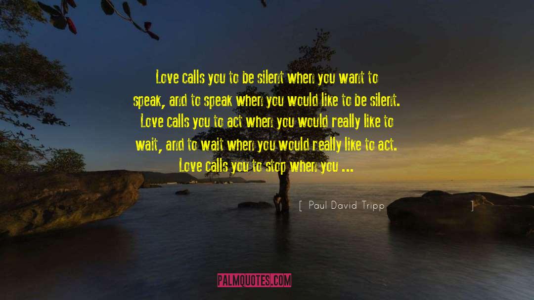 Silent Love quotes by Paul David Tripp