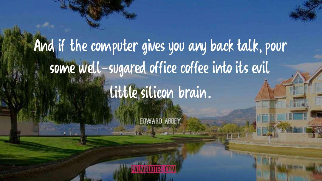 Silicon quotes by Edward Abbey