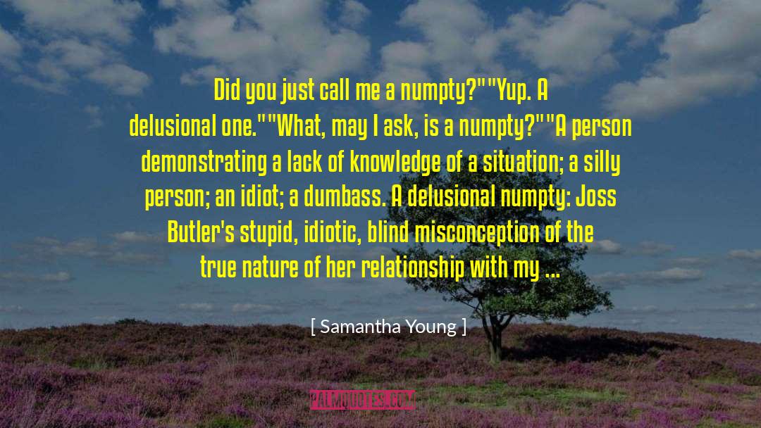 Silly Person quotes by Samantha Young