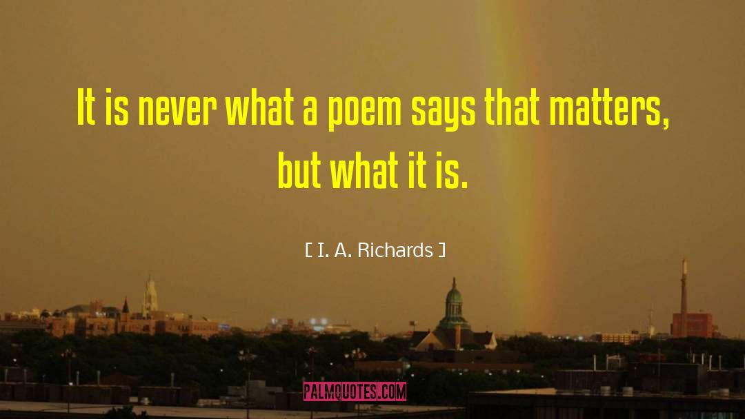 Silly Poem quotes by I. A. Richards