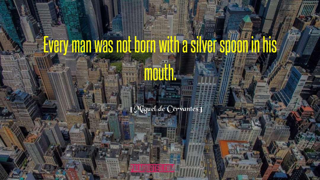 Silver Spoon quotes by Miguel De Cervantes