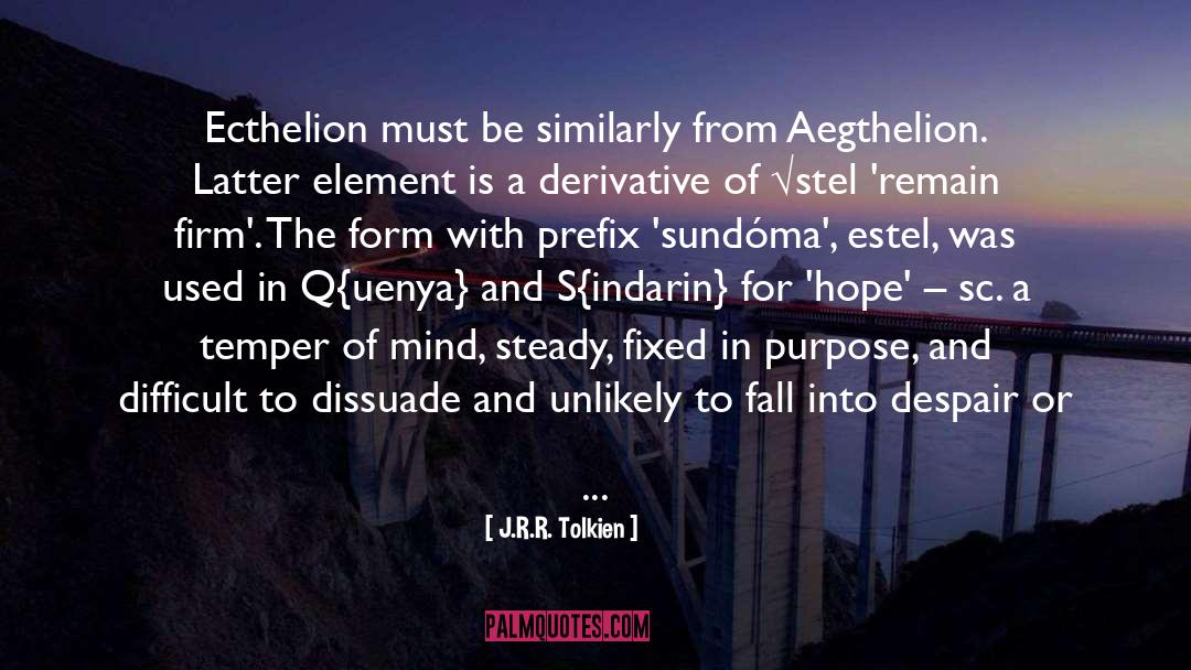 Similarly Synonym quotes by J.R.R. Tolkien