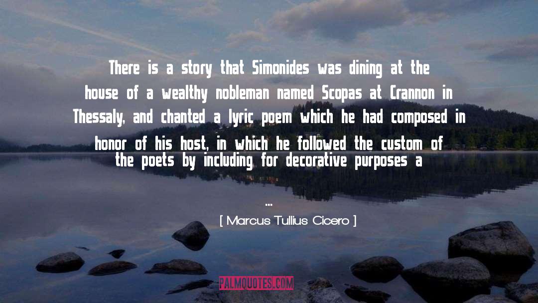 Simonides quotes by Marcus Tullius Cicero