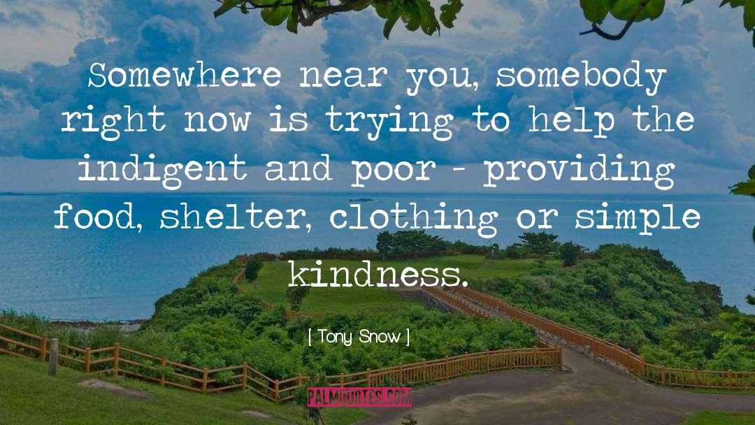 Simple Kindness quotes by Tony Snow
