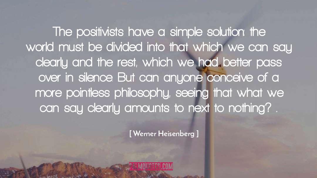 Simple Solution quotes by Werner Heisenberg