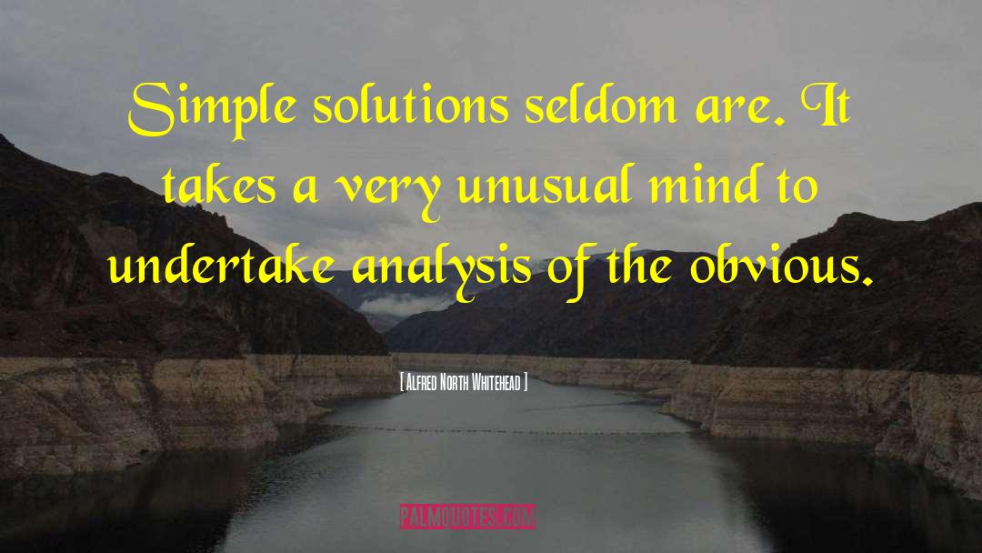 Simple Solutions quotes by Alfred North Whitehead