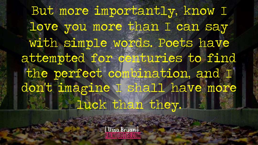 Simple Words quotes by Lissa Bryan