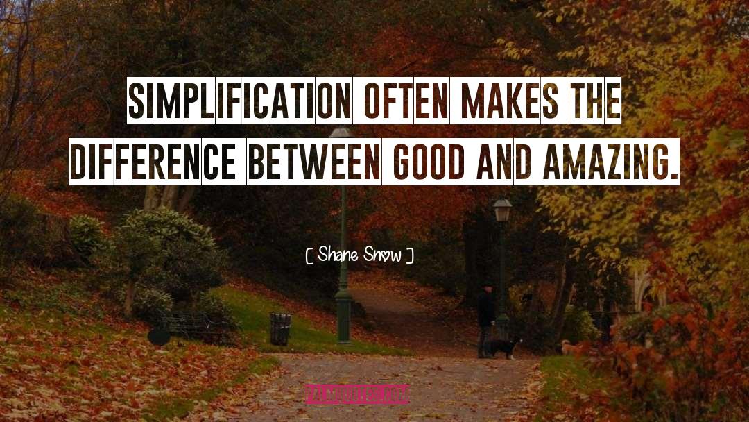 Simplification quotes by Shane Snow