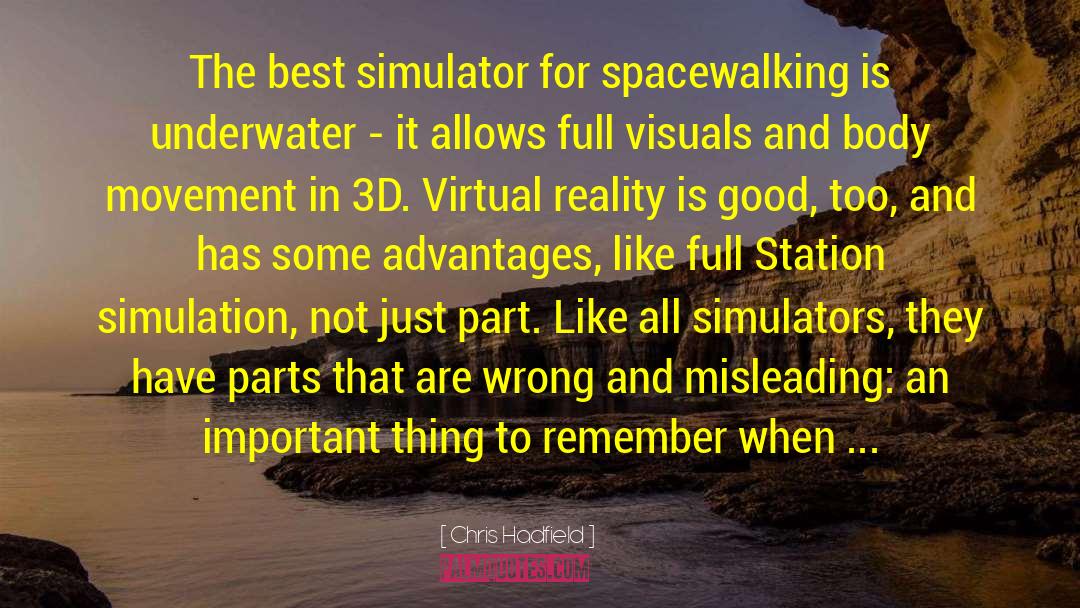 Simulation quotes by Chris Hadfield