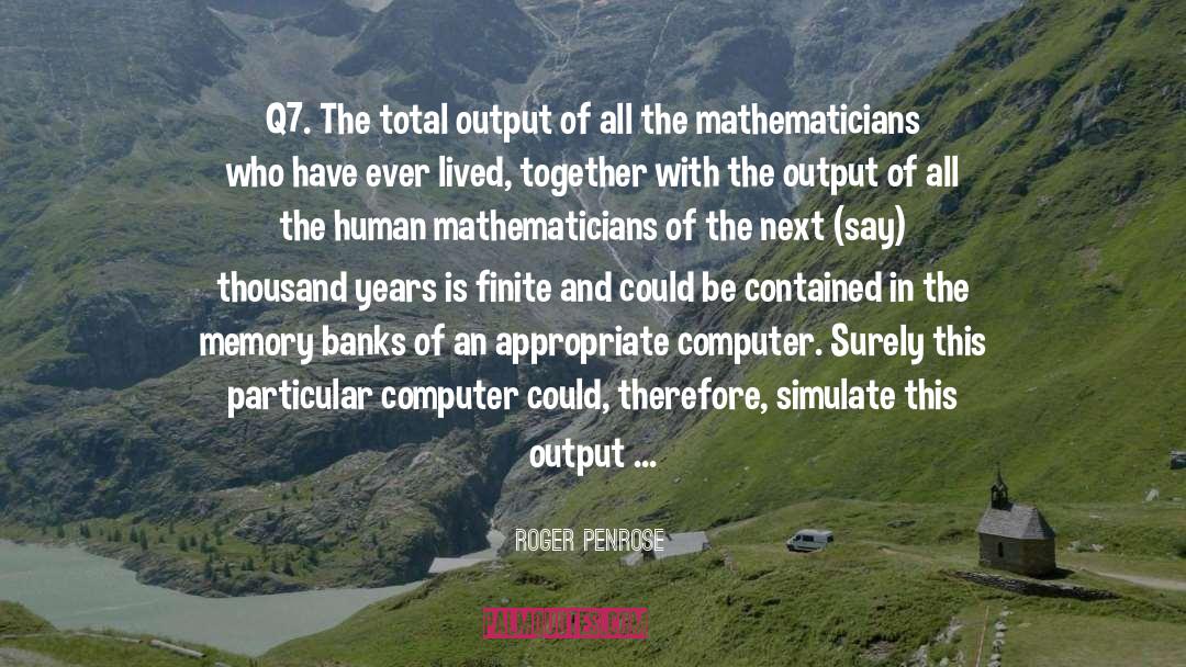 Simulation quotes by Roger Penrose