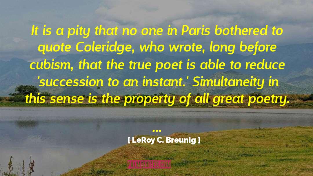 Simultaneity quotes by LeRoy C. Breunig