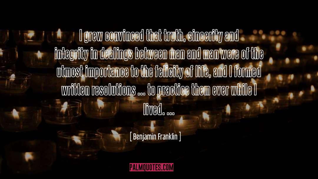 Sincerity quotes by Benjamin Franklin