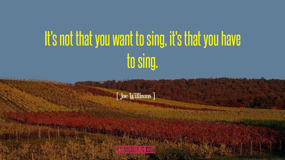 Sing Sing quotes by Joe Williams