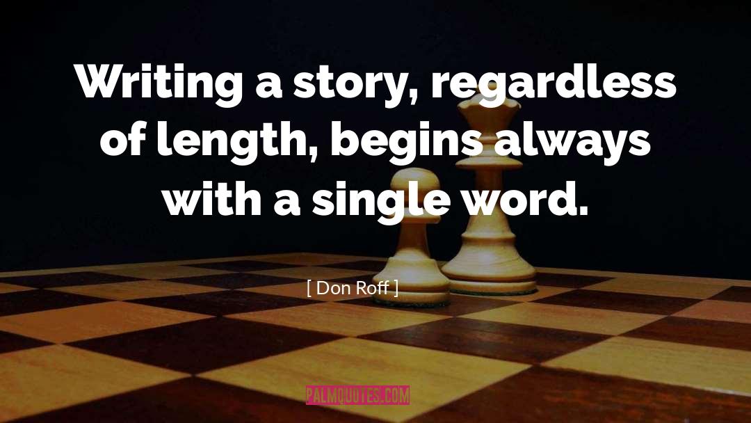 Single Word quotes by Don Roff