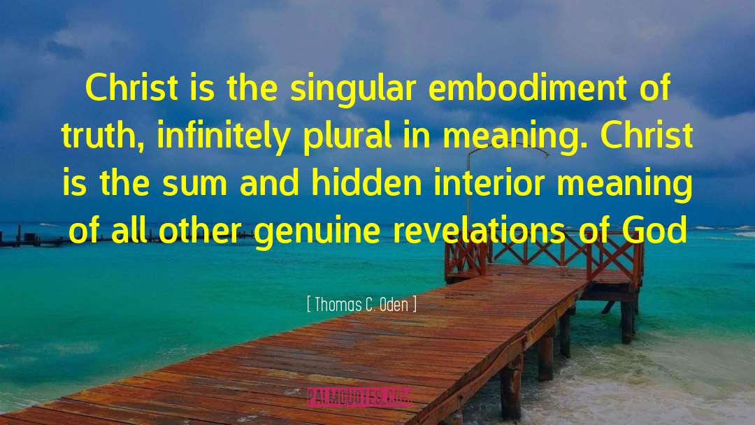 Singular quotes by Thomas C. Oden