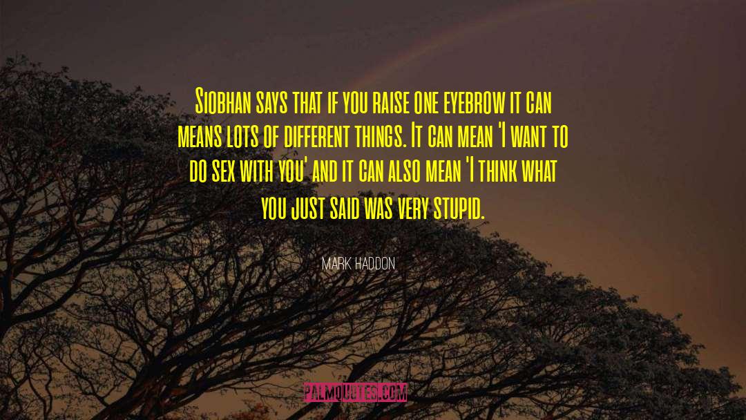 Siobhan quotes by Mark Haddon
