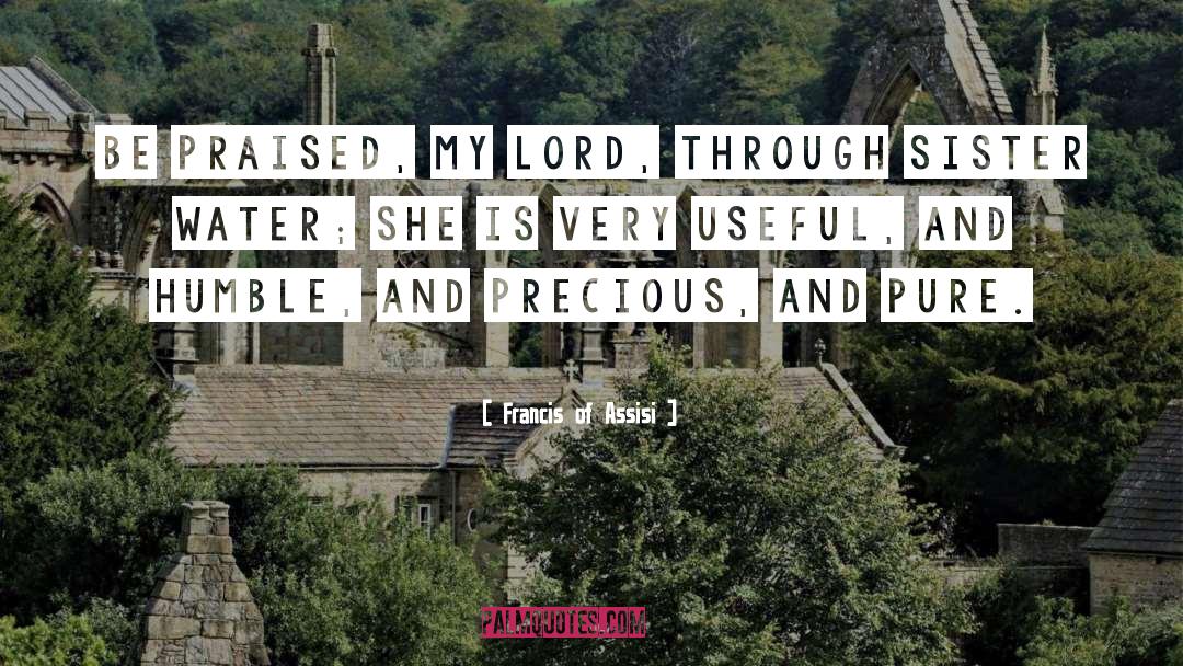 Sister Water quotes by Francis Of Assisi