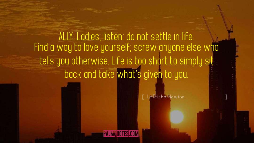 Sisters Love quotes by LeTeisha Newton