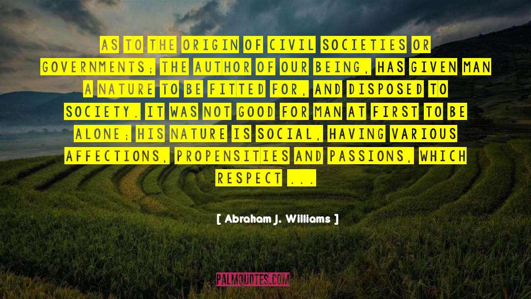 Sitting Alone quotes by Abraham J. Williams