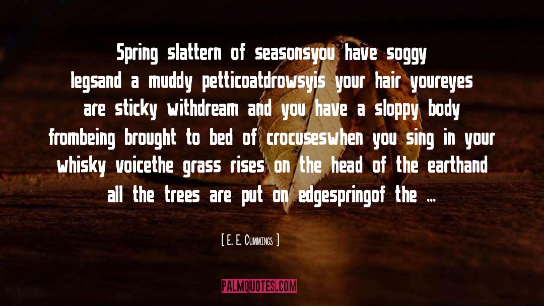 Sitting On The Edge Of A Cliff quotes by E. E. Cummings