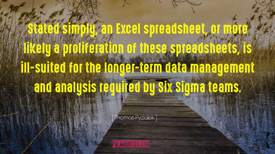 Six Sigma quotes by Thomas Pyzdek