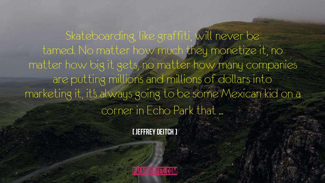 Skateboarding quotes by Jeffrey Deitch