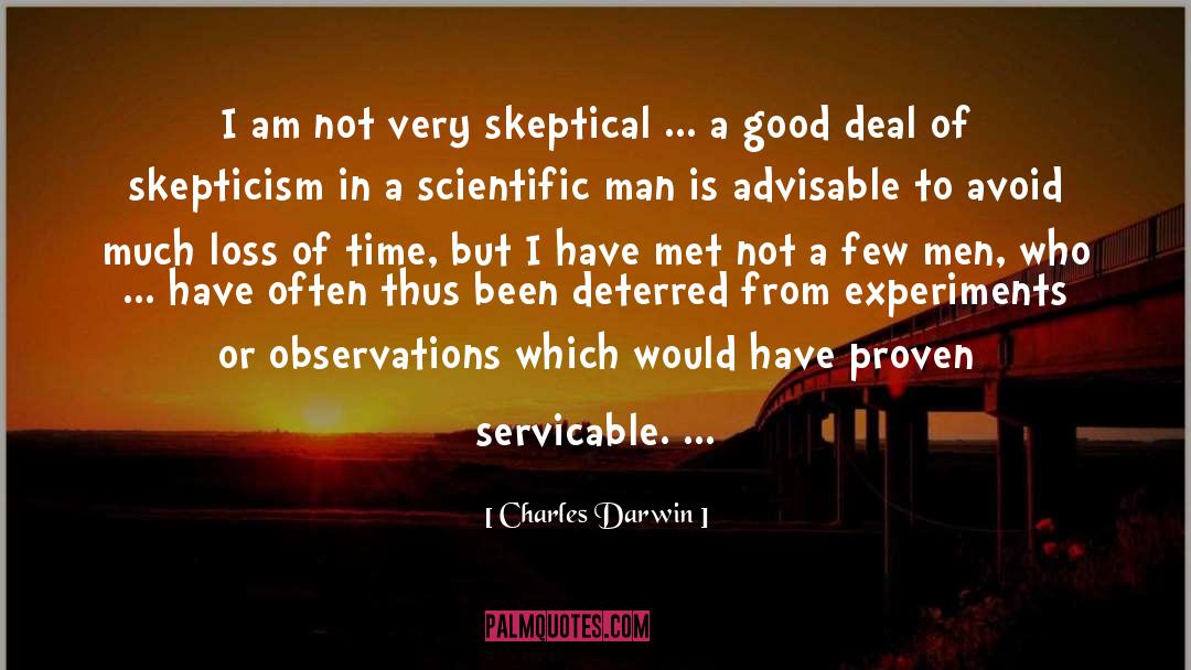 Skeptical quotes by Charles Darwin