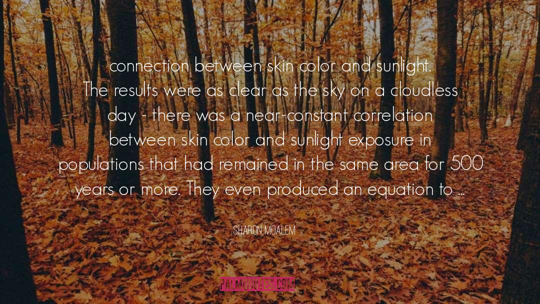 Skin Color quotes by Sharon Moalem