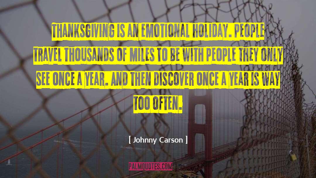 Skipping Thanksgiving quotes by Johnny Carson