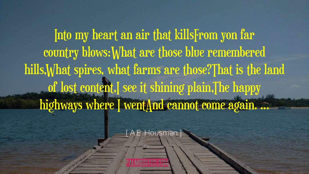 Sky Is Blue quotes by A.E. Housman