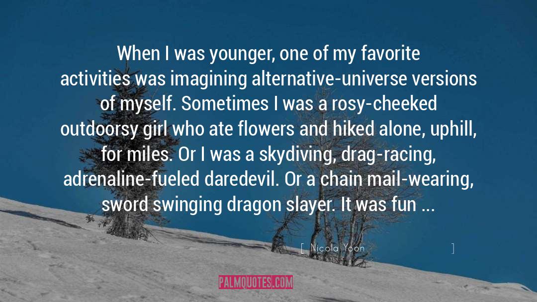 Skydiving quotes by Nicola Yoon