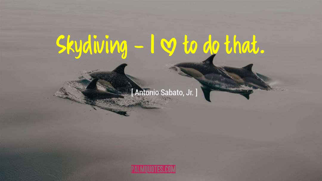 Skydiving quotes by Antonio Sabato, Jr.