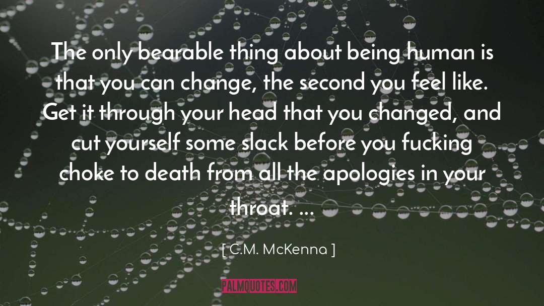 Slack quotes by C.M. McKenna