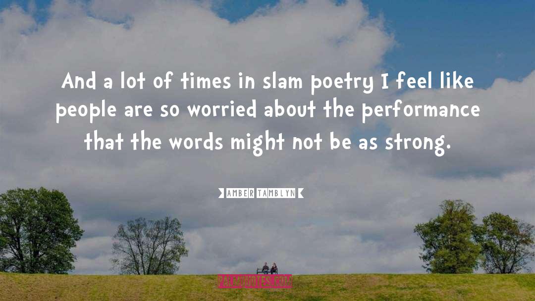 Slam Poetry quotes by Amber Tamblyn