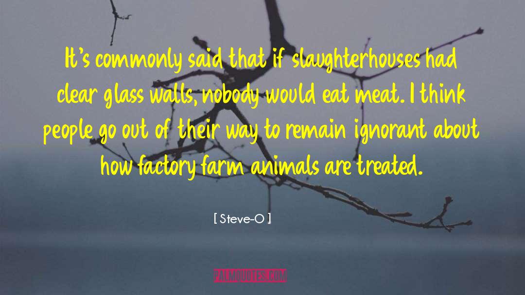 Slaughterhouses quotes by Steve-O