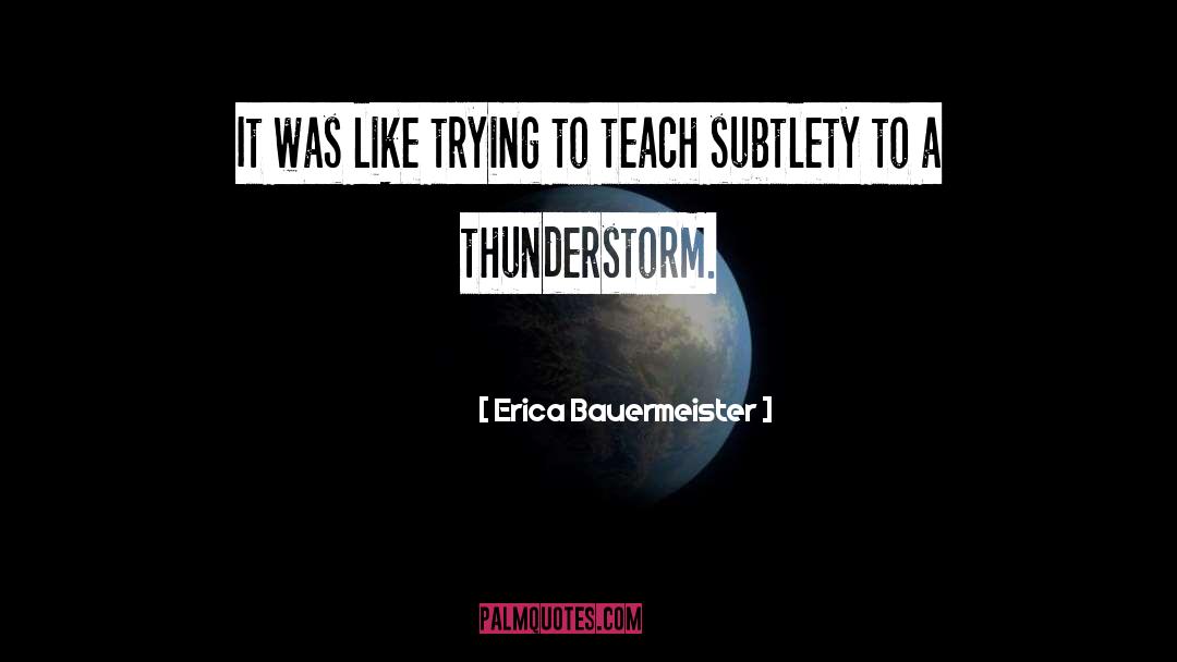 Sledgehammer Subtlety quotes by Erica Bauermeister
