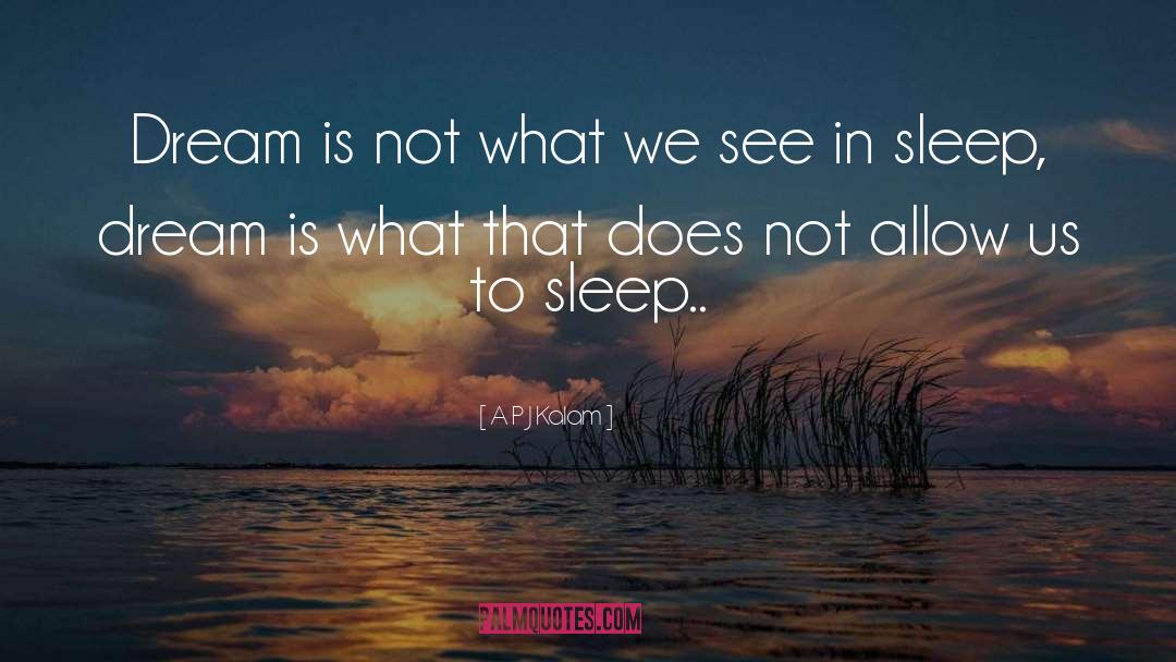 Sleep Bys quotes by A P J Kalam